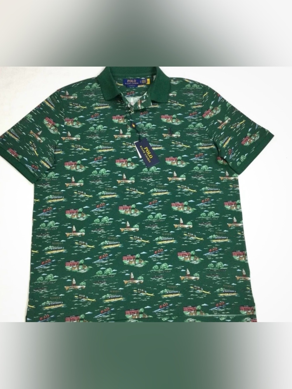 Polo Ralph Lauren Rowing Ivy Leagues Regatta Graphic Mesh Polo Shirts Size XL